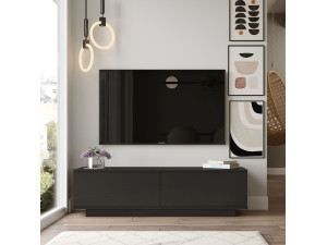 Mobile TV in legno "FN1" - 140 x 35 x 38 cm - Nero 2