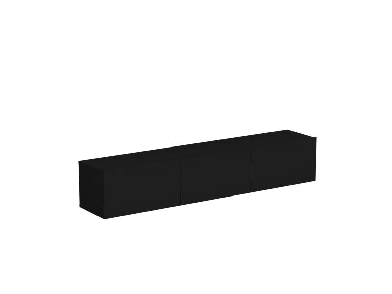 Porta TV in legno "Denby" - 160 x 31 x 29 cm - Nero