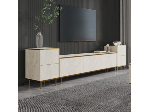 Porta TV in legno "Imaj" - 260 x 35 x 60 cm - TravertinOr 2