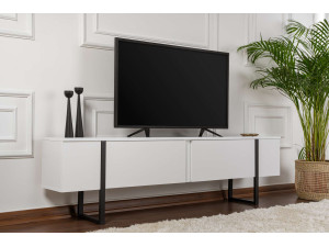 Mobile TV in legno "Serenity" 180 x 30 x 45 cm - Bianco 2