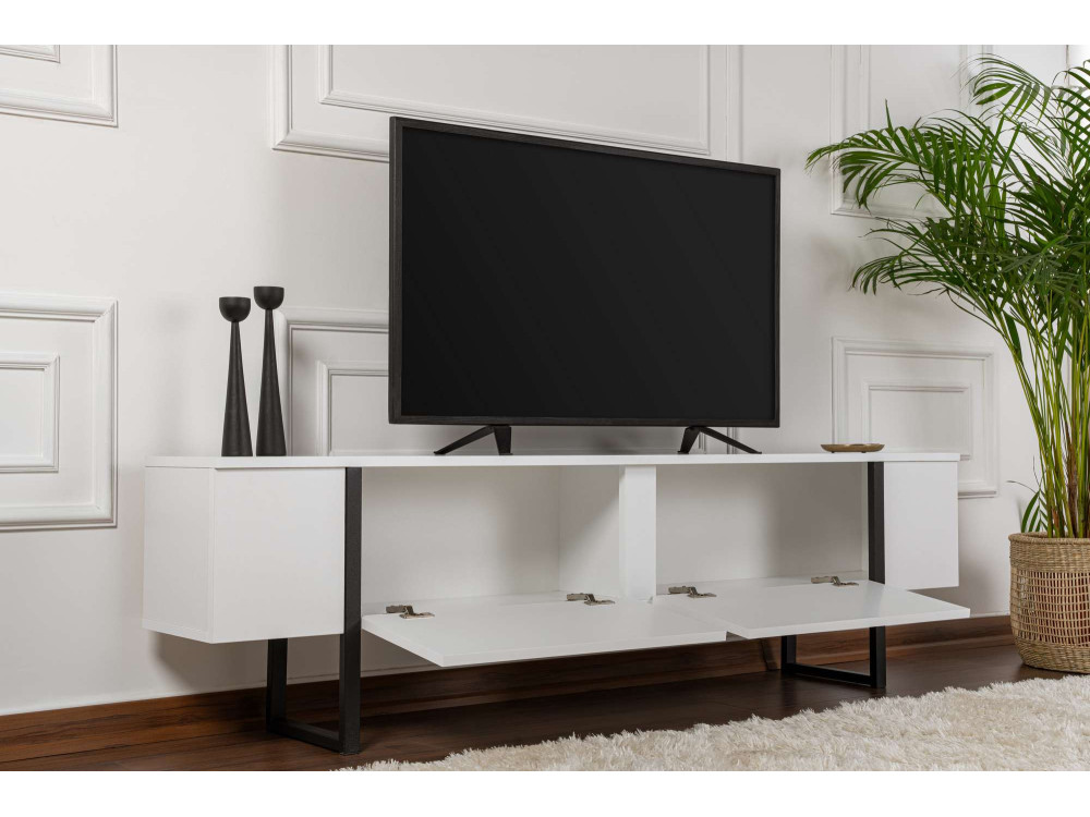 Mobile TV in legno "Serenity" 180 x 30 x 45 cm - Bianco