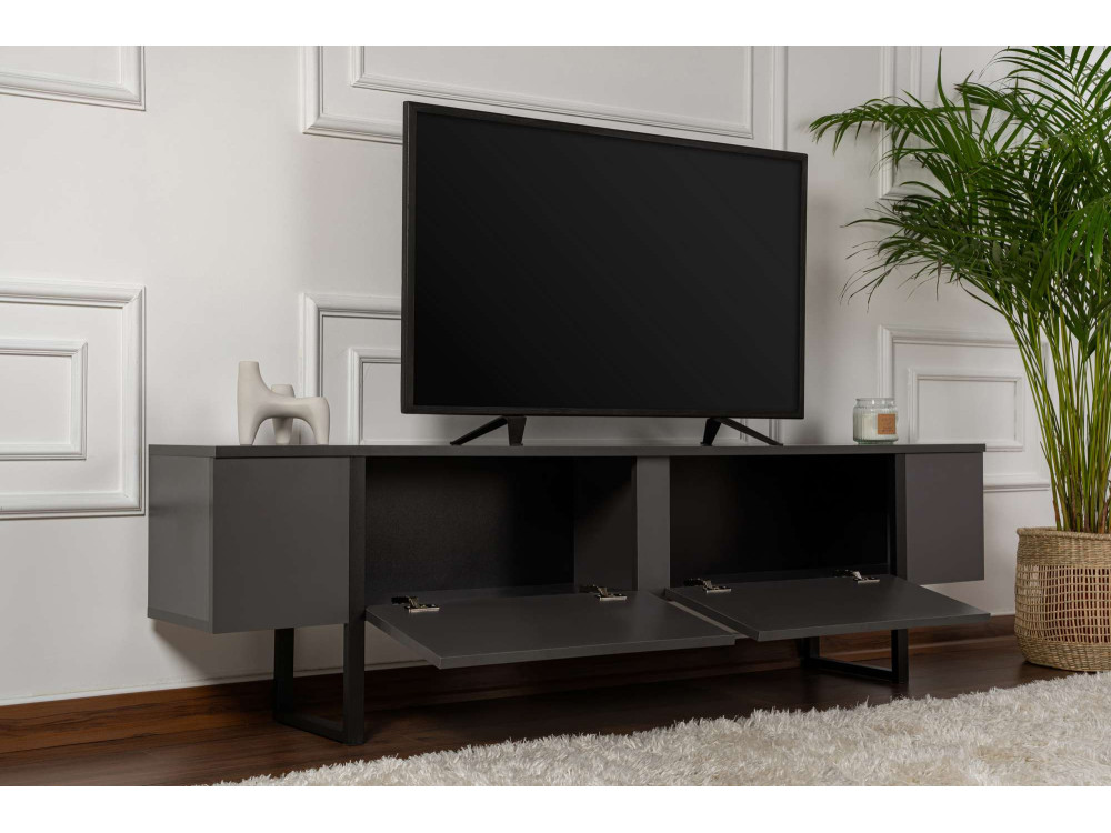 Mobile TV in legno "Serenity" 180 x 30 x 50 cm - Antracite
