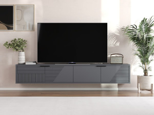 Mobile TV in legno "Parla" 180 x 30 x 30 cm - Antracite 2