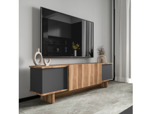 Mobile TV in legno "Diana" 180 x 33 x 50 cm - Antracite 2