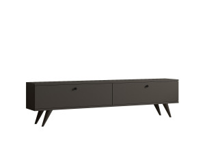 Mobile TV in legno "Parlak" - 160 x 25 x 40 cm - Grigio antracite