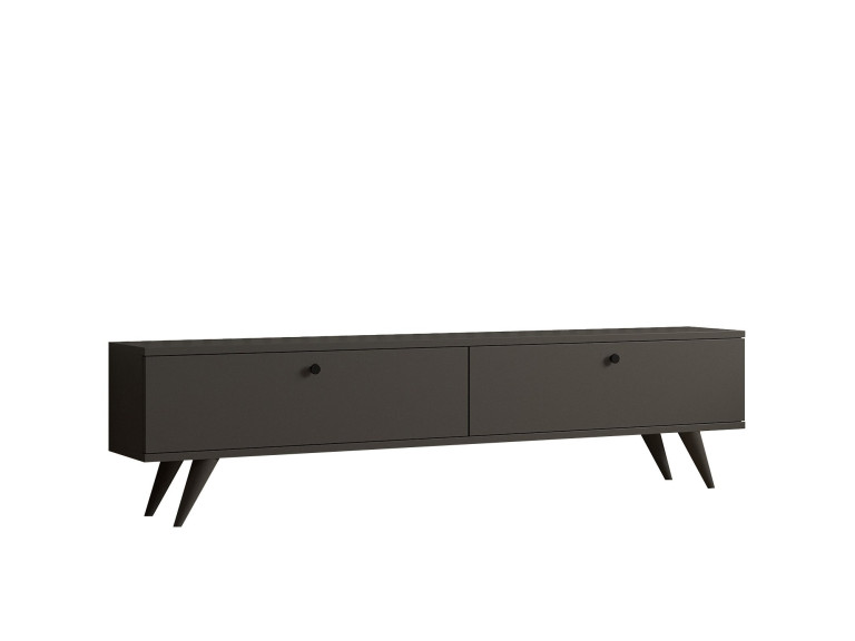Mobile TV in legno "Parlak" - 160 x 25 x 40 cm - Grigio antracite