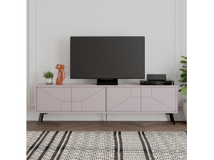 Porta TV in legno "Dune" - 180 x 29 x 50 cm - Marrone moka chiaro 2
