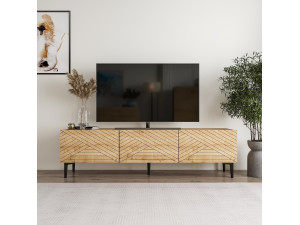 Mobile TV in legno "Felix" 160 x 31,4 x 44,1 cm - Rovere zaffiro 2