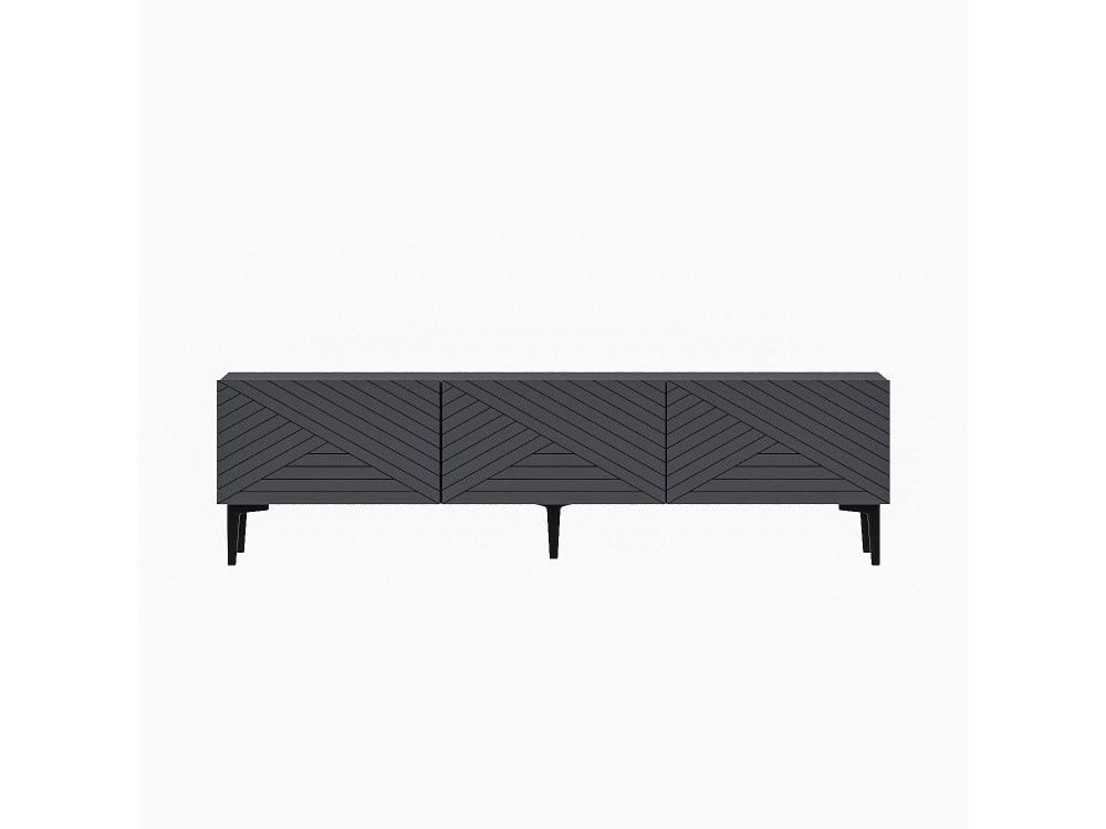 Mobile TV in legno "Felix" 160 x 31,4 x 44,1 cm - Antracite