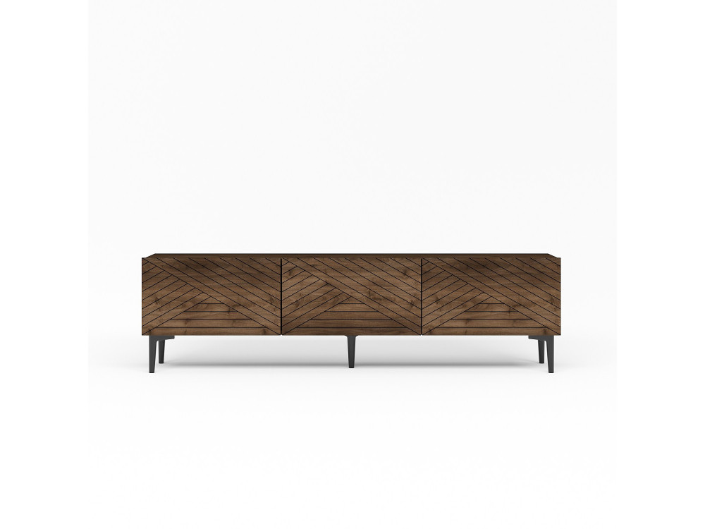 Porta TV in legno "Felix" - 160 x 31 x 44 cm - Marrone