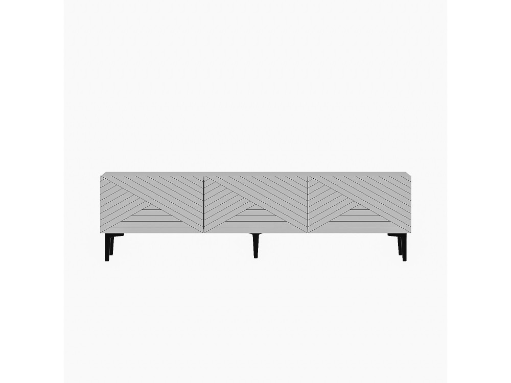 Porta TV in legno "Felix" - 160 x 31 x 44 cm - Bianco