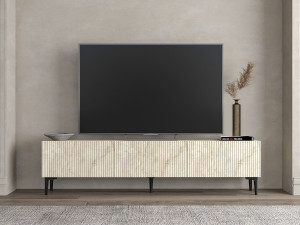Porta TV in legno "Oscar" - 180 x 31 x 45 cm - Beige 2