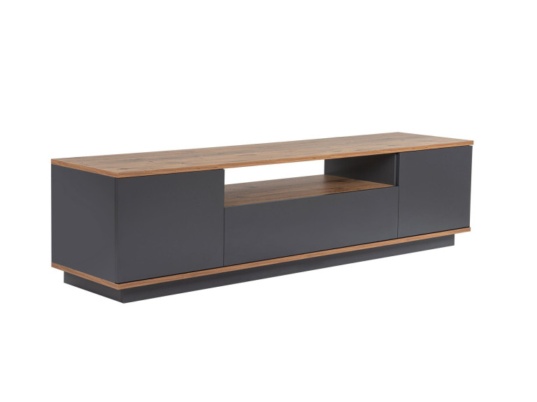 Porta TV in legno "Veramont" - 180 x 44 x 44 cm - Grigio antracite