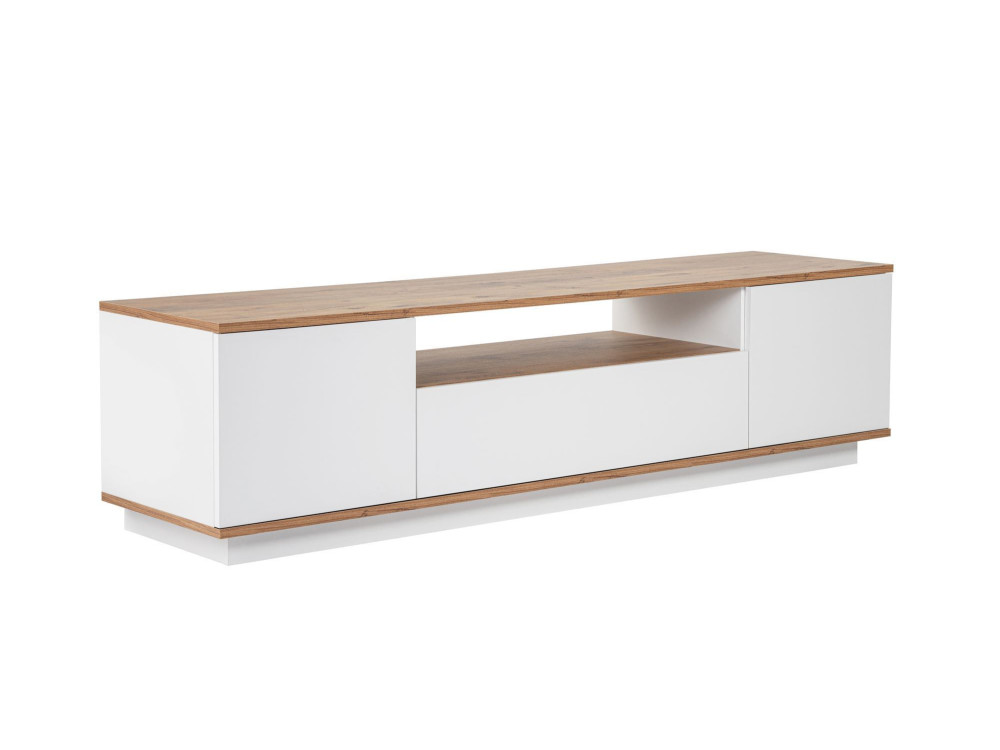 Porta TV in legno "Veramont" - 180 x 44 x 44 cm - Marrone