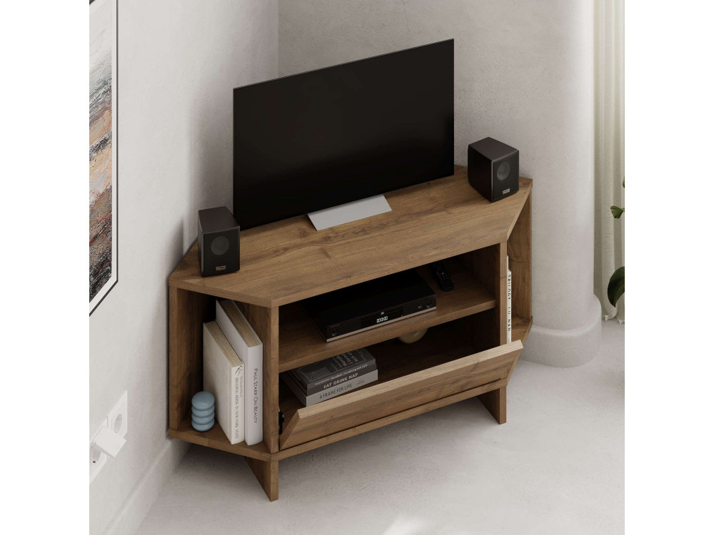 Porta TV in legno "Viva" - 95 x 35 x 45 cm - Marrone