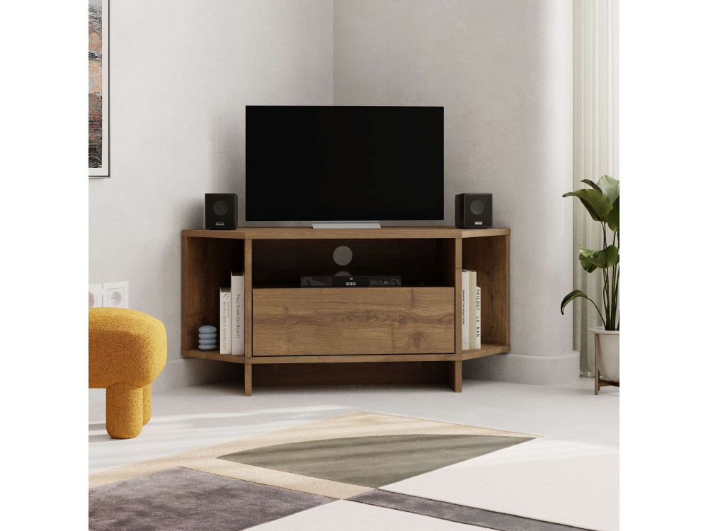 Porta TV in legno "Viva" - 95 x 35 x 45 cm - Marrone