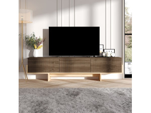 Porta TV in legno "Hege" - 180 x 30 x 44 cm - Marrone 2