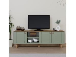 Porta TV in legno "Mia" - 160 x 40 x 56 cm - Verde 2