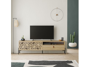 Porta TV in legno "Dionysos" - 170 x 45 x 48 cm - Beige 2
