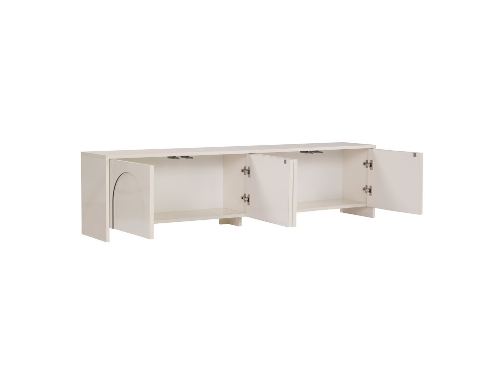 Porta TV in legno "Aurelia" - 180 x 32 x 45 cm - Crema