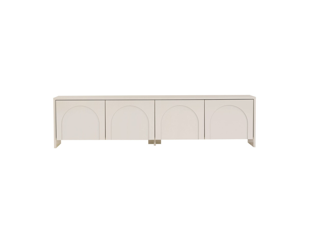 Porta TV in legno "Aurelia" - 180 x 32 x 45 cm - Crema