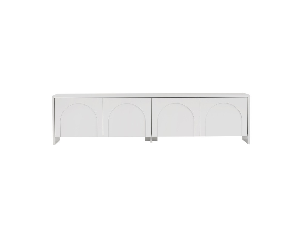 Porta TV in legno "Aurelia" - 180 x 32 x 45 cm - Bianco