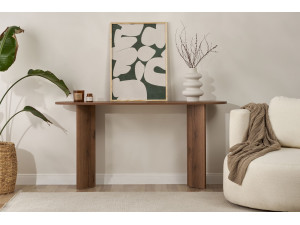Consolle in legno "Sira" - 150 x 35 x 75 cm - Noce 2