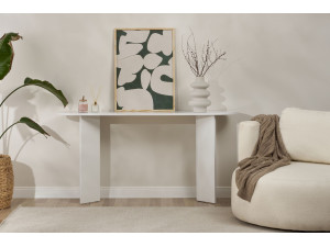Consolle in legno "Sira" - 150 x 35 x 75 cm - Bianco 2