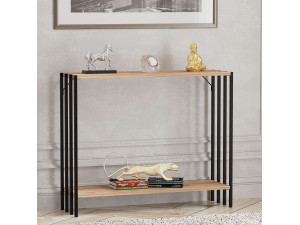 Consolle in legno "Verona" - 90 x 26 x 74 cm - Pino nero atlantico 2
