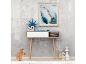 Consolle in legno "Oseyo" - 100 x 30 x 94 cm - Marrone 2