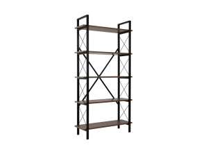 Libreria in legno "Elysian" - 90 x 33 x 180 cm - Noce canaletto