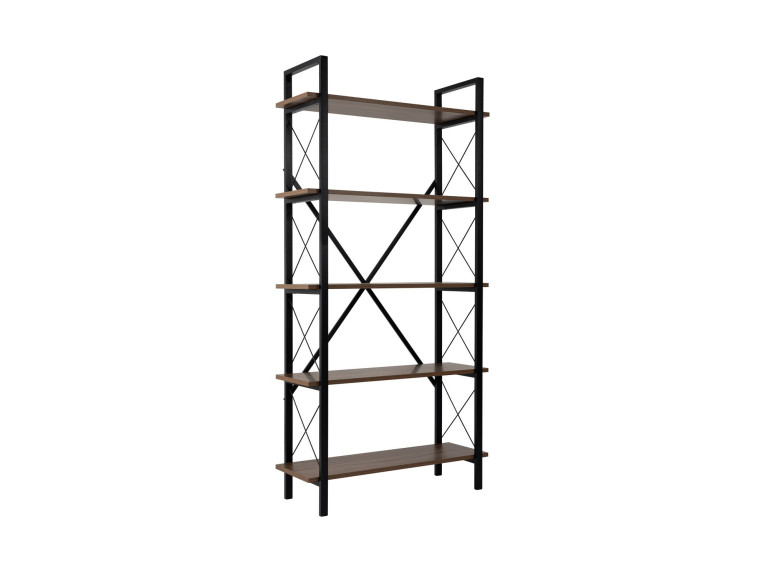 Libreria in legno "Elysian" - 90 x 33 x 180 cm - Noce canaletto
