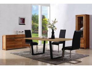 Tavolo da pranzo "Hollywood" Rovere / Nero 2