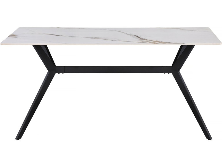 Tavolo da pranzo in ceramica "Boréal" - da 4 a 6 persone - 160 cm - Bianco