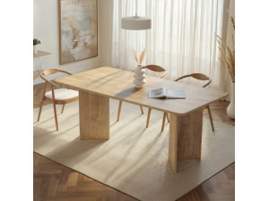 Tavolo da pranzo in legno "Linza" 180 x 90 x 75 cm - Rovere miele 2