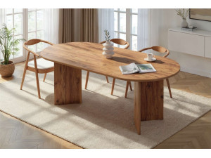 Tavolo da pranzo in legno "Sabella" 200 x 90 x 75 cm - Pino Atlantico 2