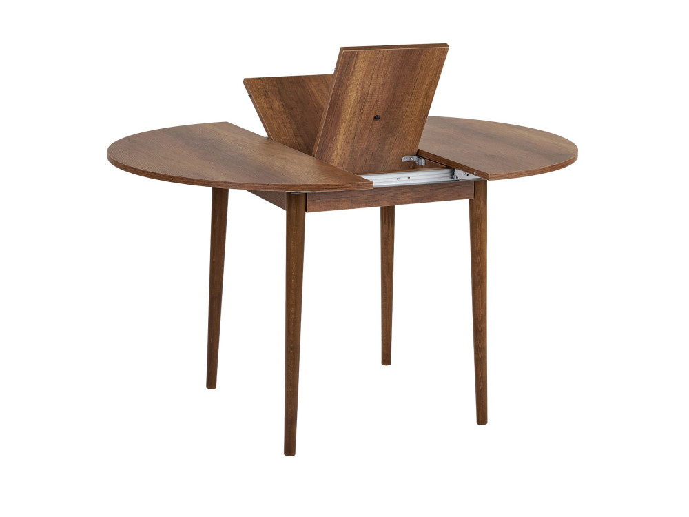 Tavolo da pranzo allungabile in legno "Viona" 100 x 100 x 75 cm - Noce Barok