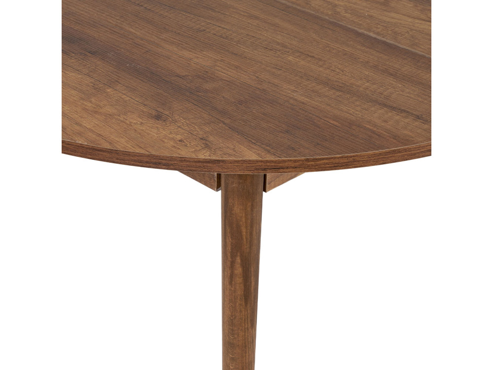 Tavolo da pranzo allungabile in legno "Viona" 100 x 100 x 75 cm - Noce Barok
