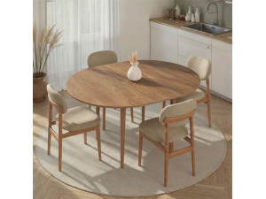 Tavolo da pranzo allungabile in legno "Viona" 100 x 100 x 75 cm - Le chêne de Kafka 2
