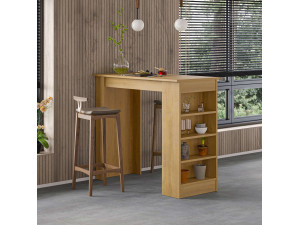 Tavolo bar in legno "Swallow" 117 x 54 x 101,8 cm - Rovere zaffiro 2