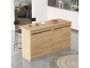Tavolo da cucina in legno "Lark" - 160 x 60 x 90 cm - Marrone 2