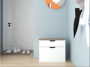 Scarpiera "Wade" - 68 x 60 x 24 cm - Bianco 2