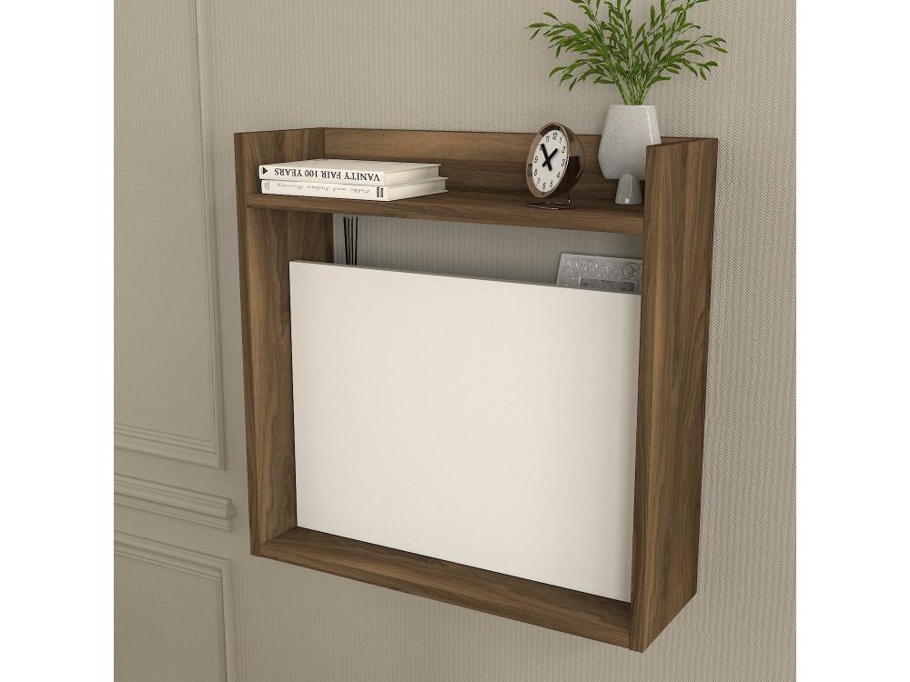 Scrivania in legno "Laptop" - 60 x 19 x 60 cm - Bianco, Noce