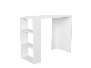 Scrivania in legno "Netenya" - 90 x 40 x 74 cm - Bianco