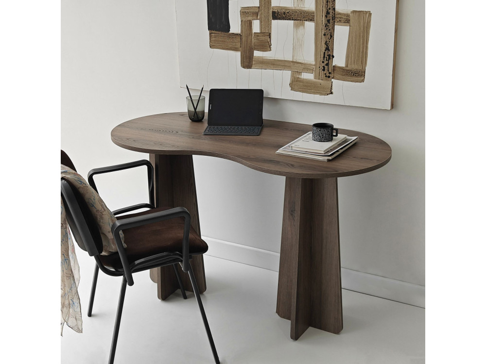 Scrivania "infinita" in legno 120 x 60 x 75 cm - Noce