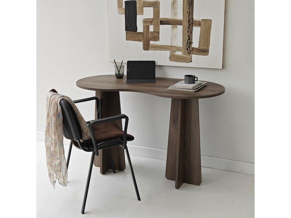 Scrivania "infinita" in legno 120 x 60 x 75 cm - Noce
