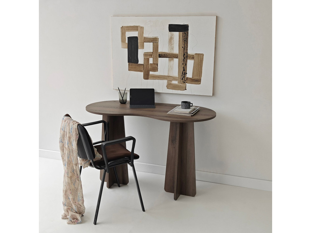 Scrivania "infinita" in legno 120 x 60 x 75 cm - Noce
