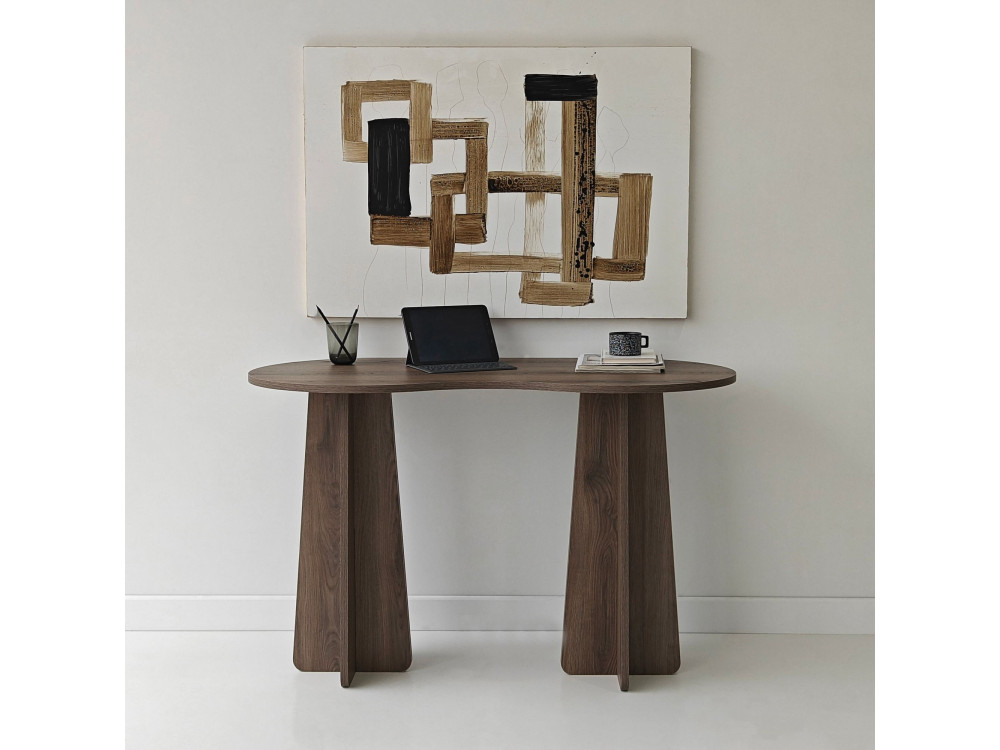 Scrivania "infinita" in legno 120 x 60 x 75 cm - Noce