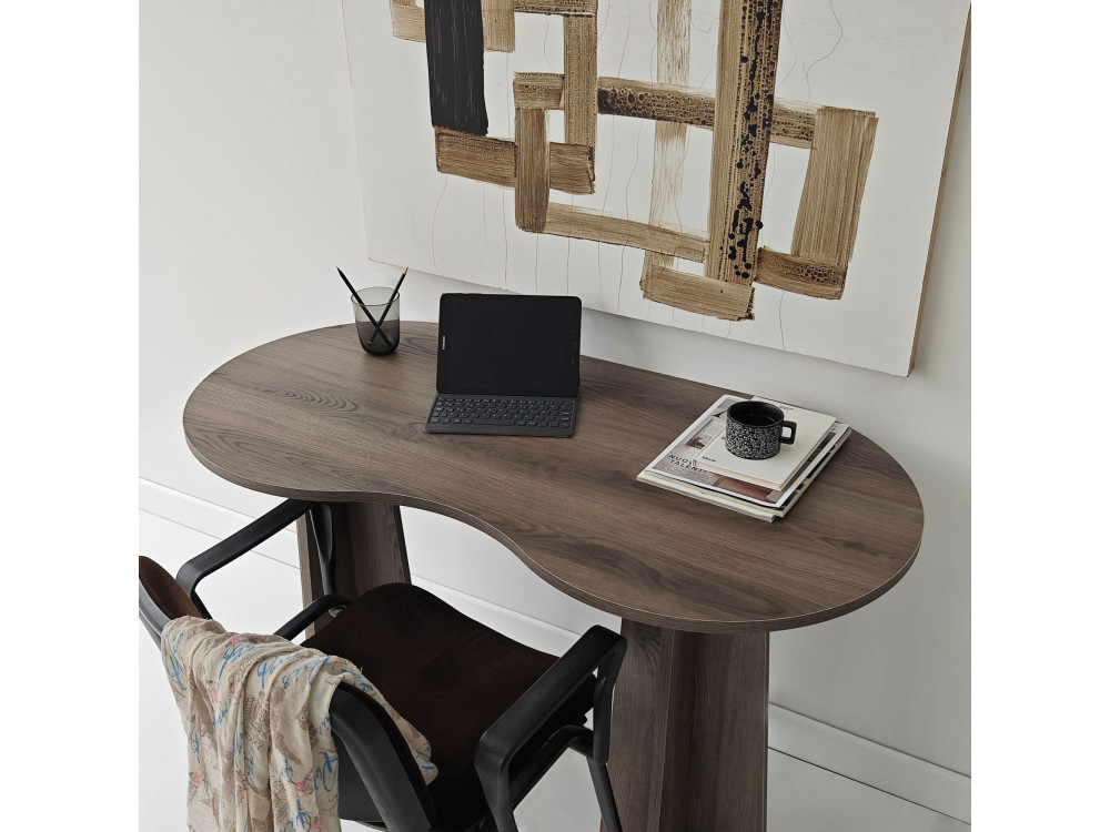 Scrivania "infinita" in legno 120 x 60 x 75 cm - Noce