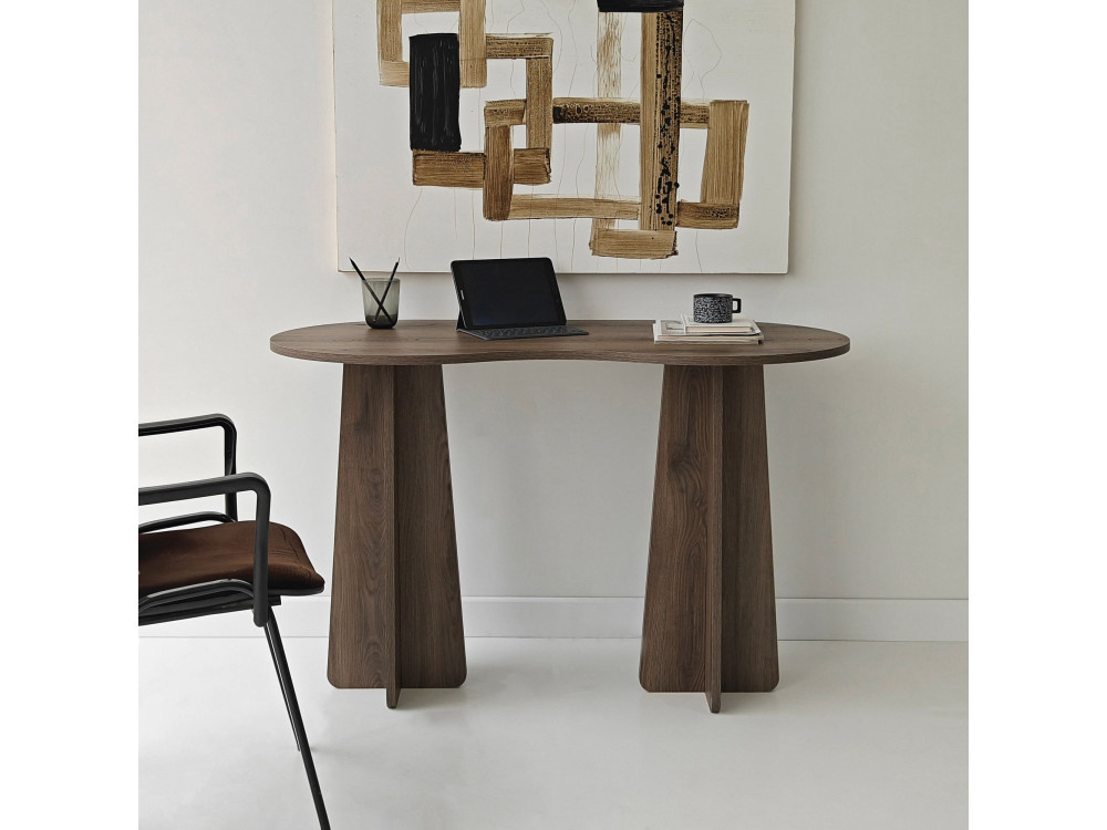 Scrivania "infinita" in legno 120 x 60 x 75 cm - Noce